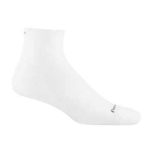 Darn Tough Women's Coolmax Run Ankle Lightweight Cushioned White Moisture Wicking Anti Blister Athletic Running Training Socks